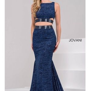 Jovani Two Piece Navy Blue Prom Dress. $250 OBO